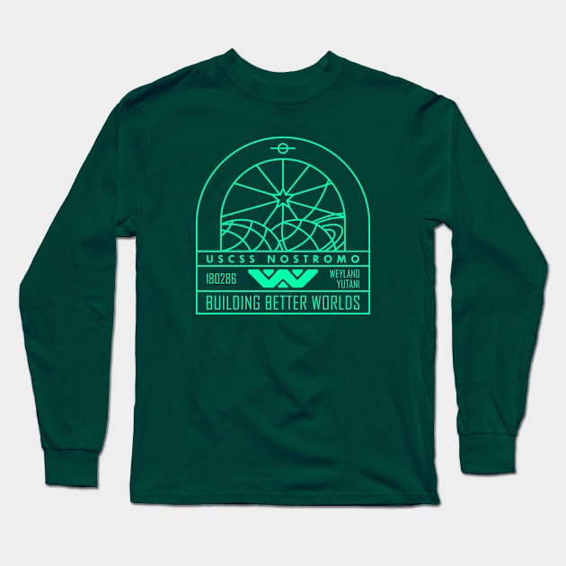 Nostromo Weyland Yutani Ship v02 Long Sleeve T-Shirt by BadBox